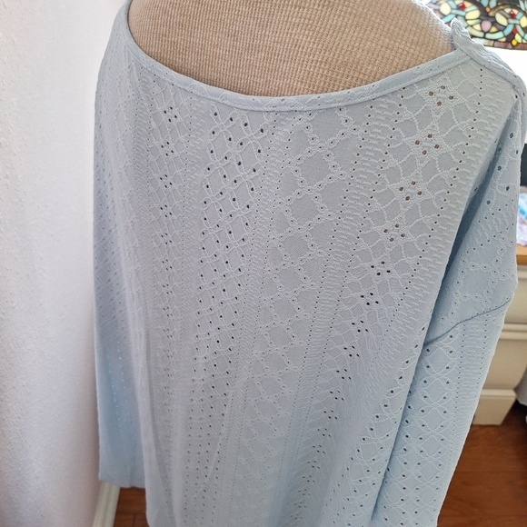 Light Blue Eyelet Top - Picture 12 of 16